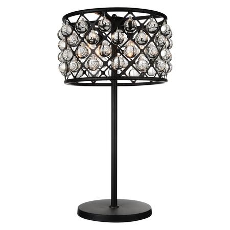 CWI LIGHTING 4 Light Table Lamp With Black Finish, 2PK 9862T16-4-101